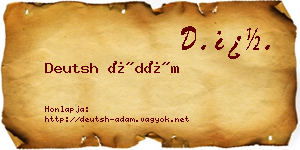 Deutsh Ádám névjegykártya